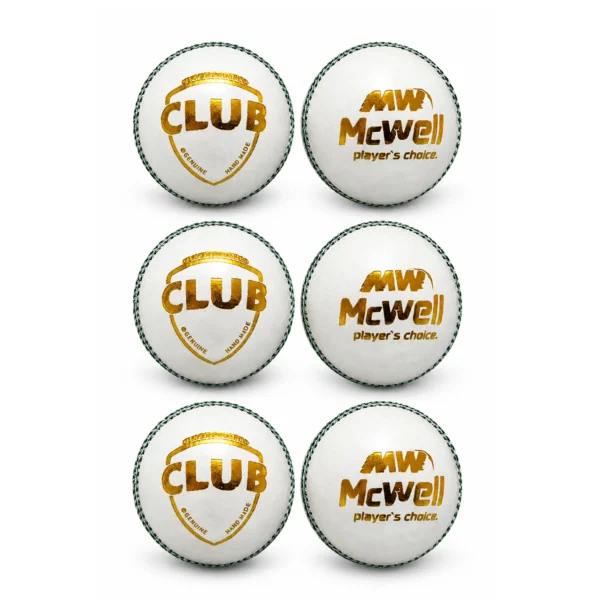 Clube white ball Hand-Stitched Leather Cricket Ball Pack of 12 ball